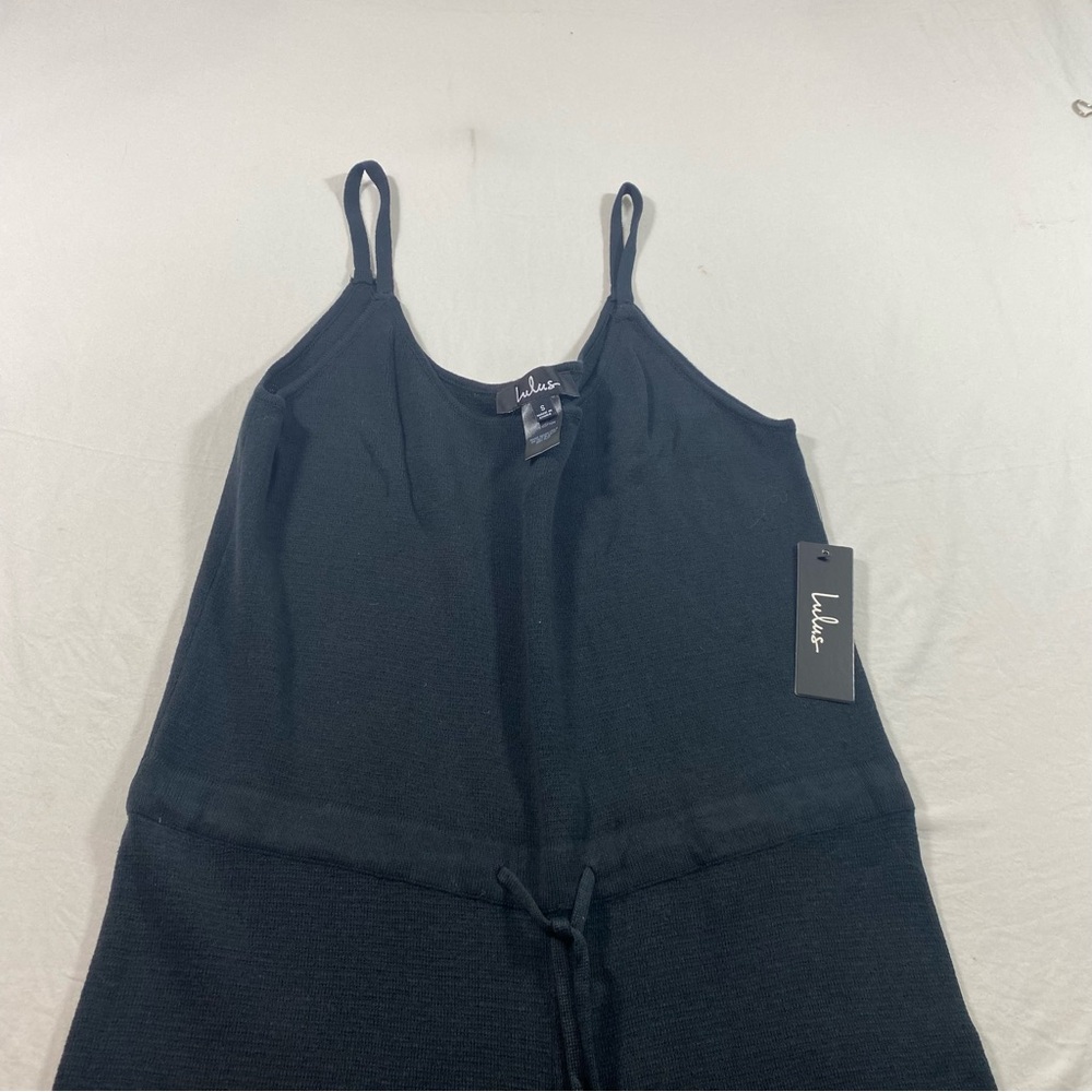 Lulus Jumpsuit women Small Wide leg Flare Cotton Black Women's Romper - Picture 8 of 10